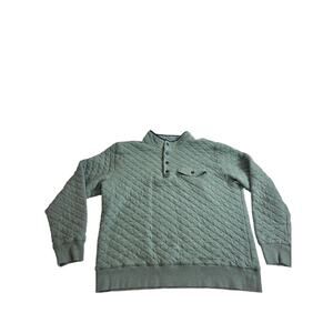 Faherty Epic Quilted Fleece Pullover Light Green XL